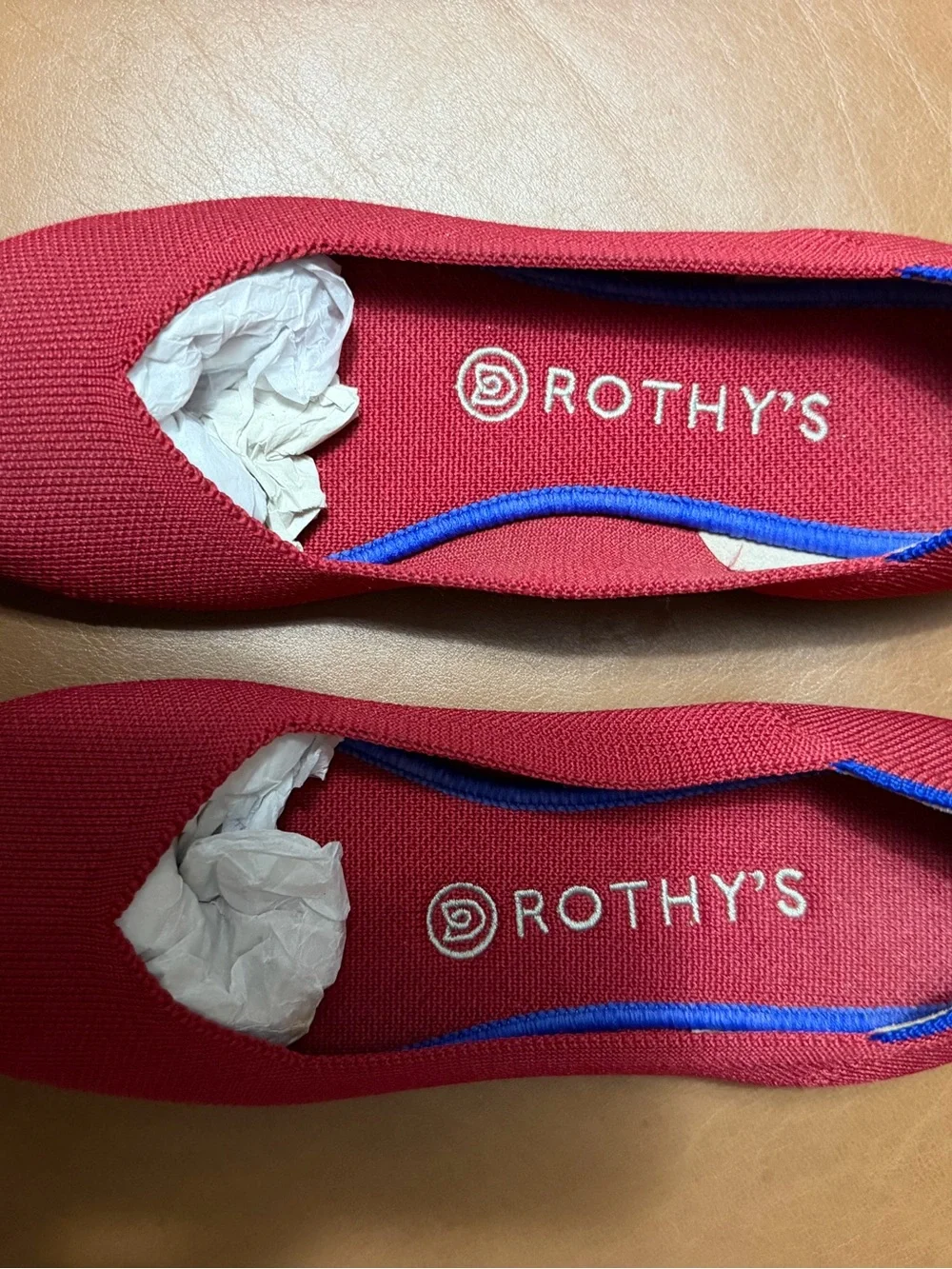 Rothy's Women's Red Knit Ballet Flats